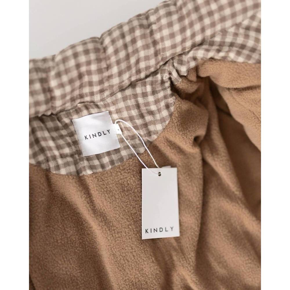 NEW KINDLY THE LABEL girls gingham spring jacket in potatoe - Picture 6 of 8